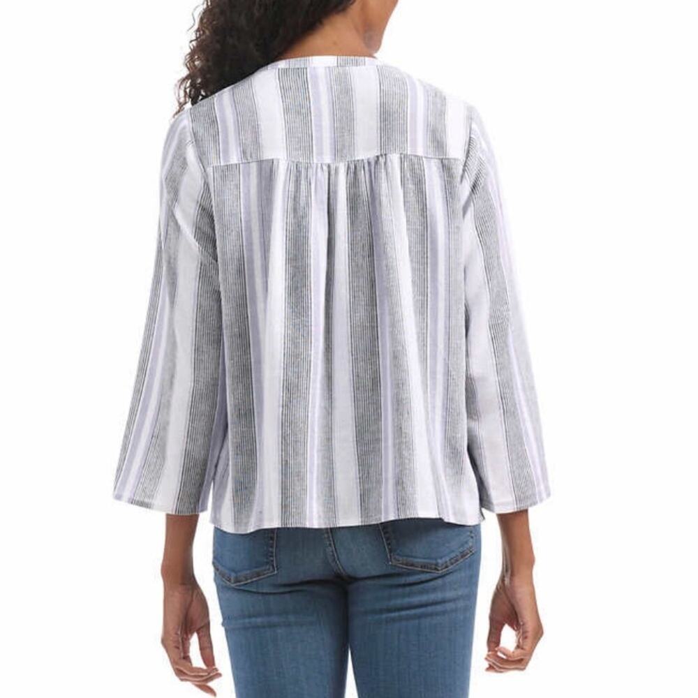 Splendid Ladies' V-Neck Boho 3/4 sleeve Blouse Size L - Picture 2 of 5